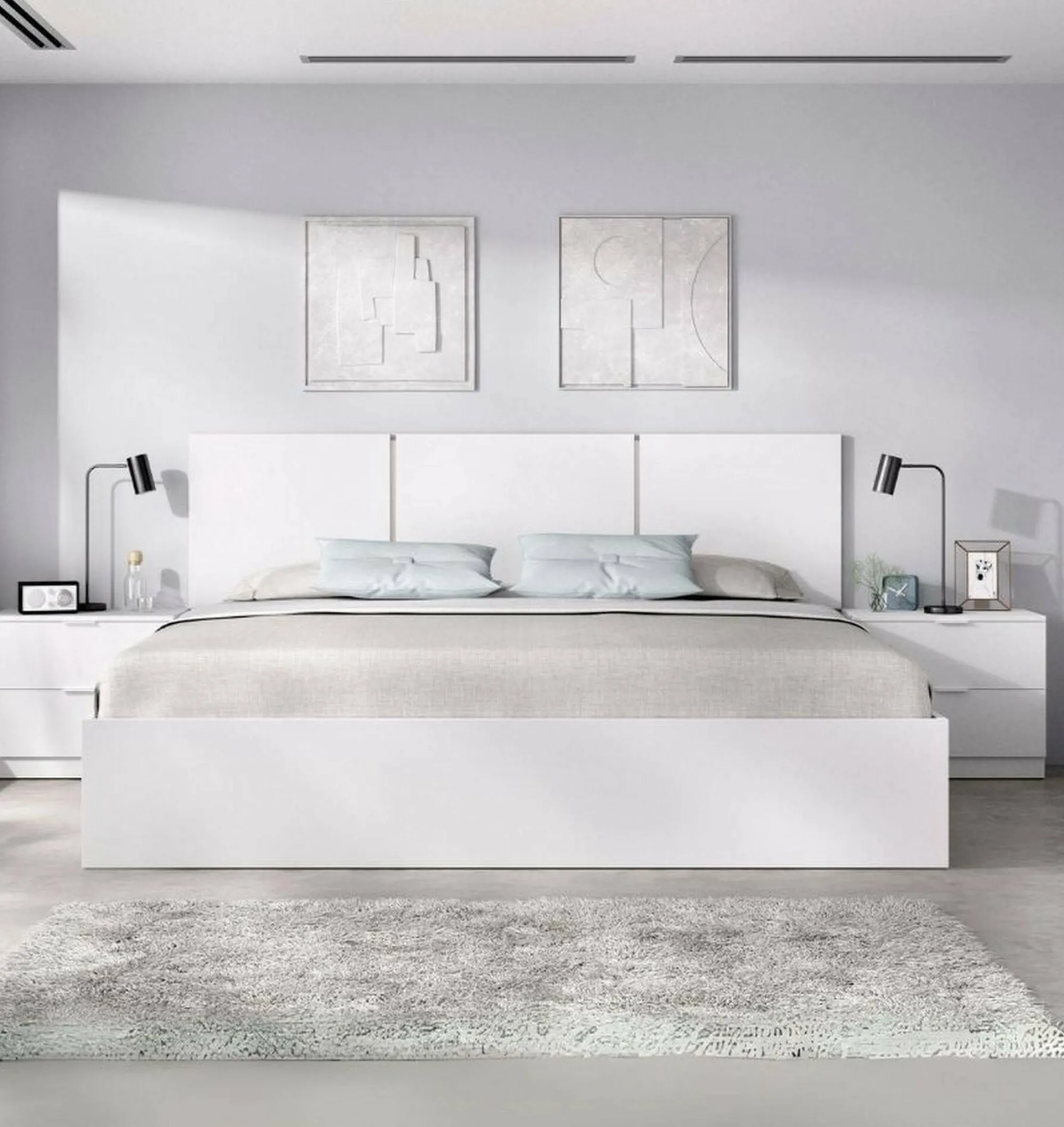 Letto alla francese Villamar, 259x195 h96 cm,<Dmora Online