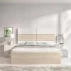 Letto alla francese Zimella, 259x195 h122 cm, Bianco e Rovere<Dmora Clearance