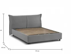 Letto matrimoniale Abarat, adatto per materasso Cm 160x200,<Dmora Online