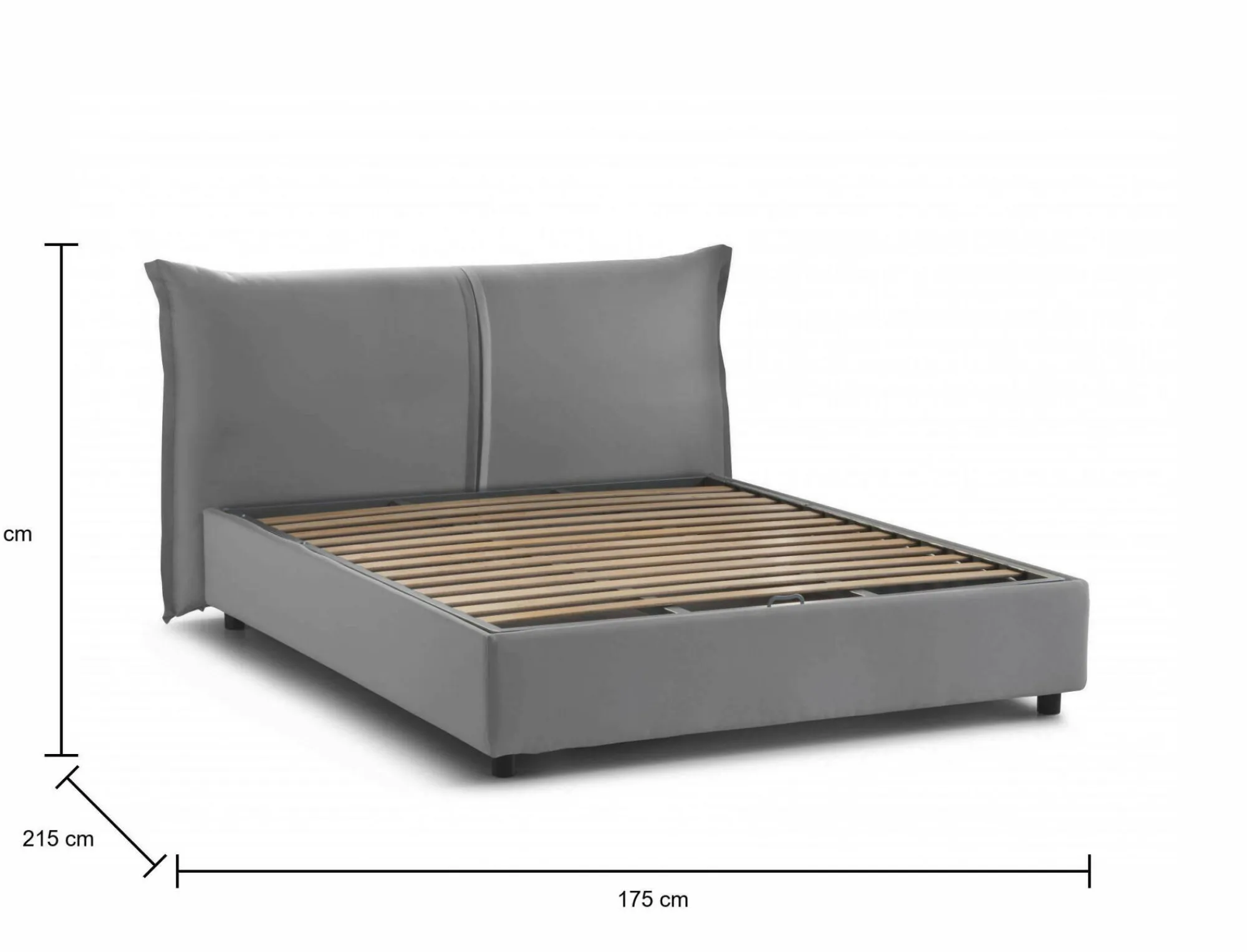 Letto matrimoniale Abarat, adatto per materasso Cm 160x200,<Dmora Online