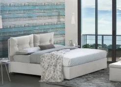 Letto matrimoniale Abbaione, adatto per materasso Cm 160x190,<Dmora Outlet