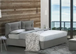 Letto matrimoniale Abbaione, adatto per materasso Cm 160x190,<Dmora New