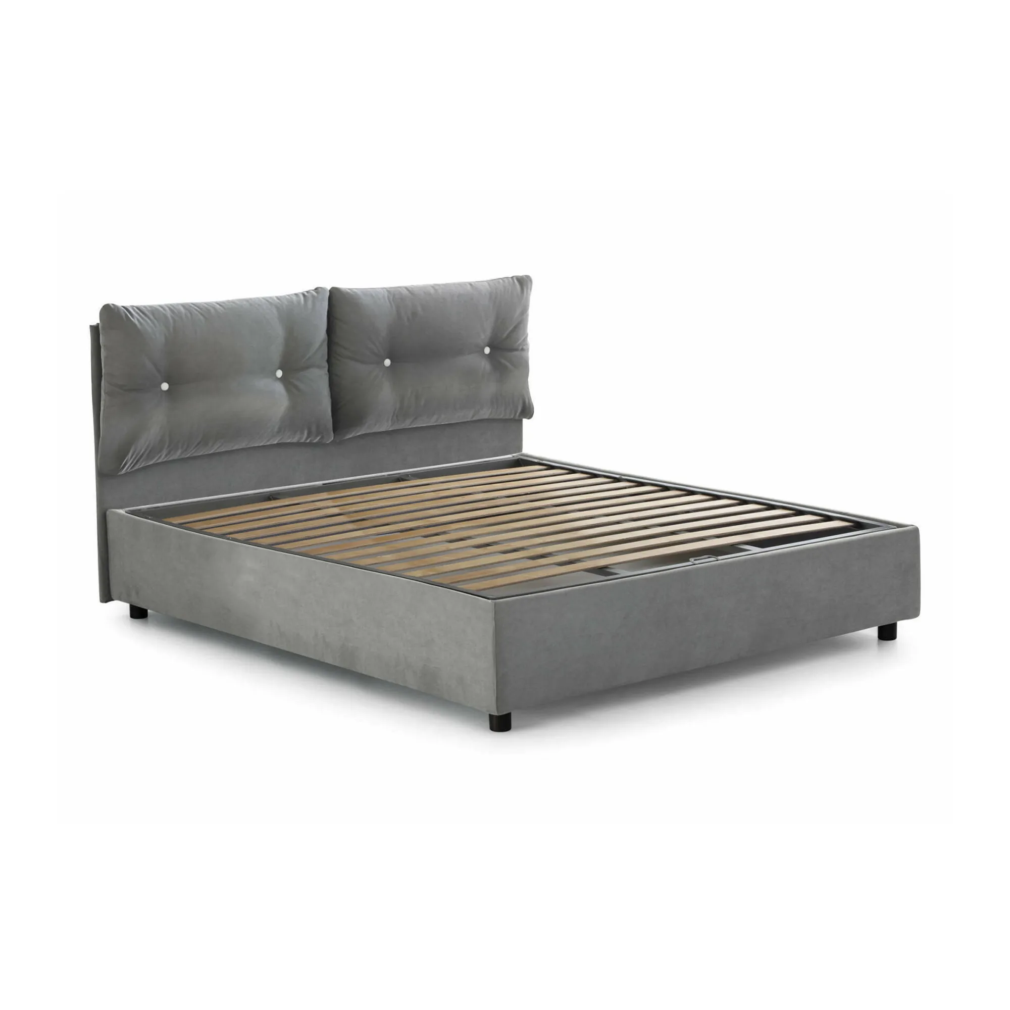 Letto matrimoniale Abbaione, adatto per materasso Cm 160x190,<Dmora New