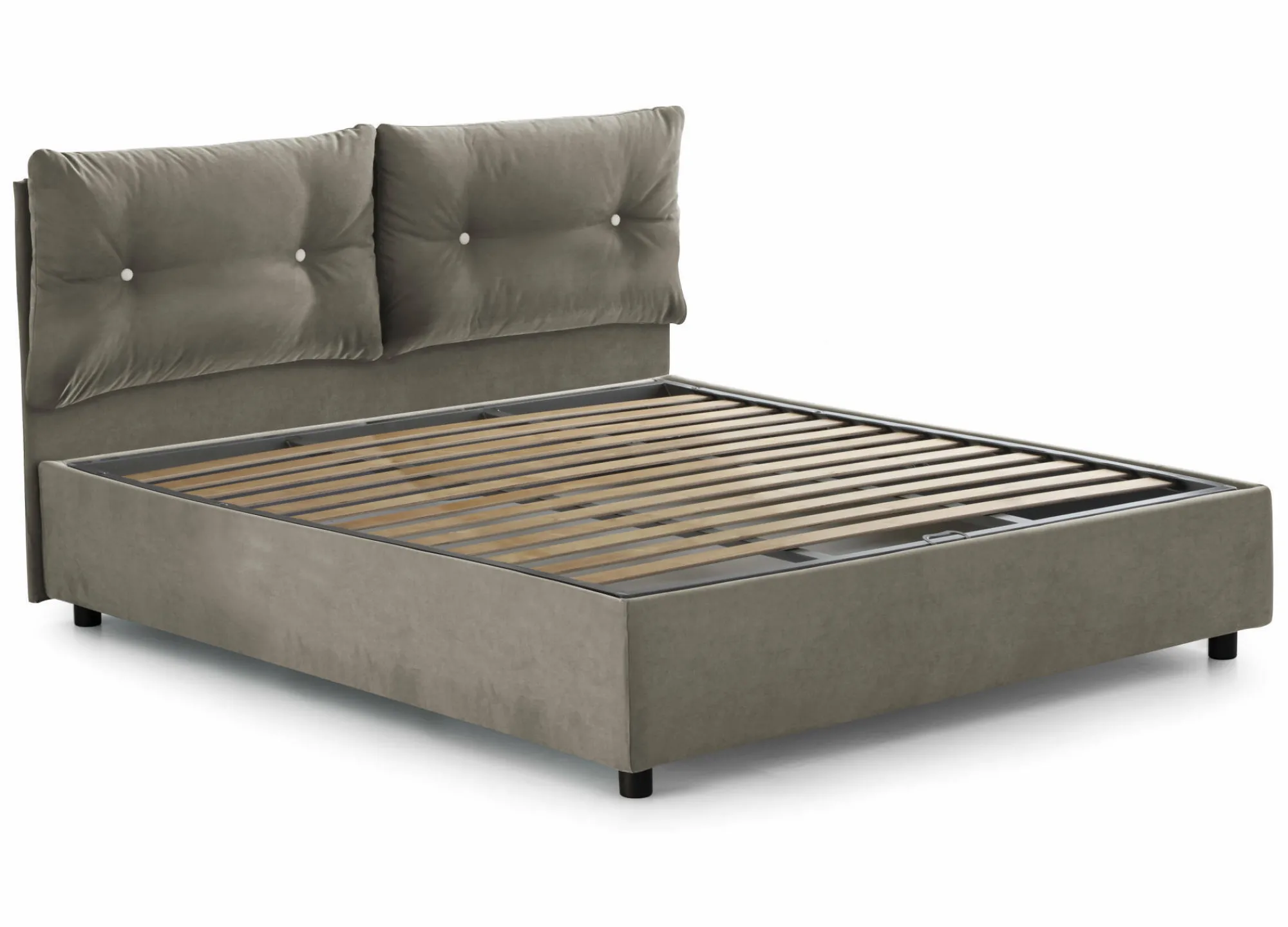 Letto matrimoniale Abbaione, adatto per materasso Cm 160x190,<Dmora Fashion