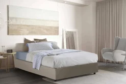 Letto matrimoniale Abbas, adatto per materasso Cm 160x200,<Dmora Clearance