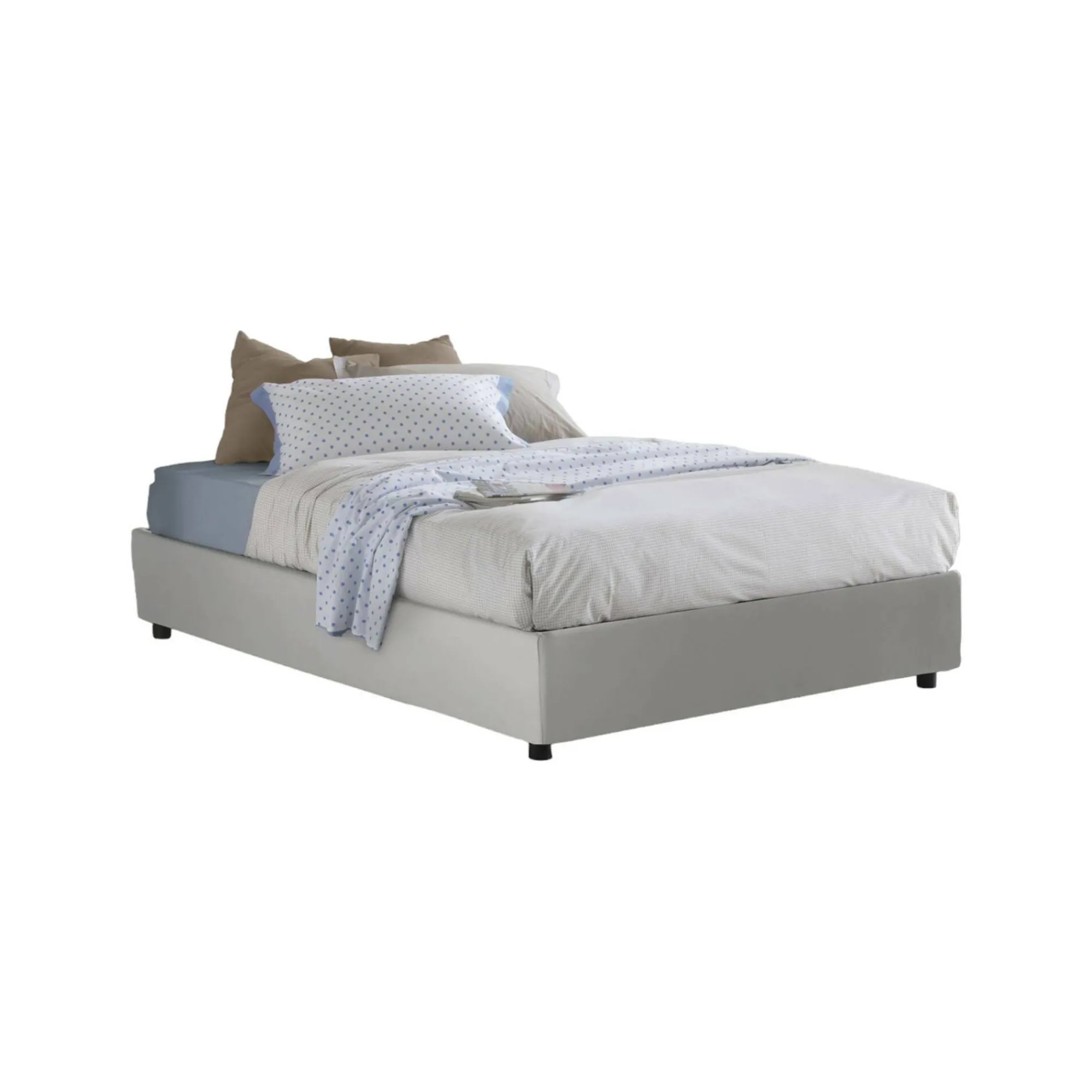 Letto matrimoniale Abul, adatto per materasso Cm 160x190,<Dmora Fashion