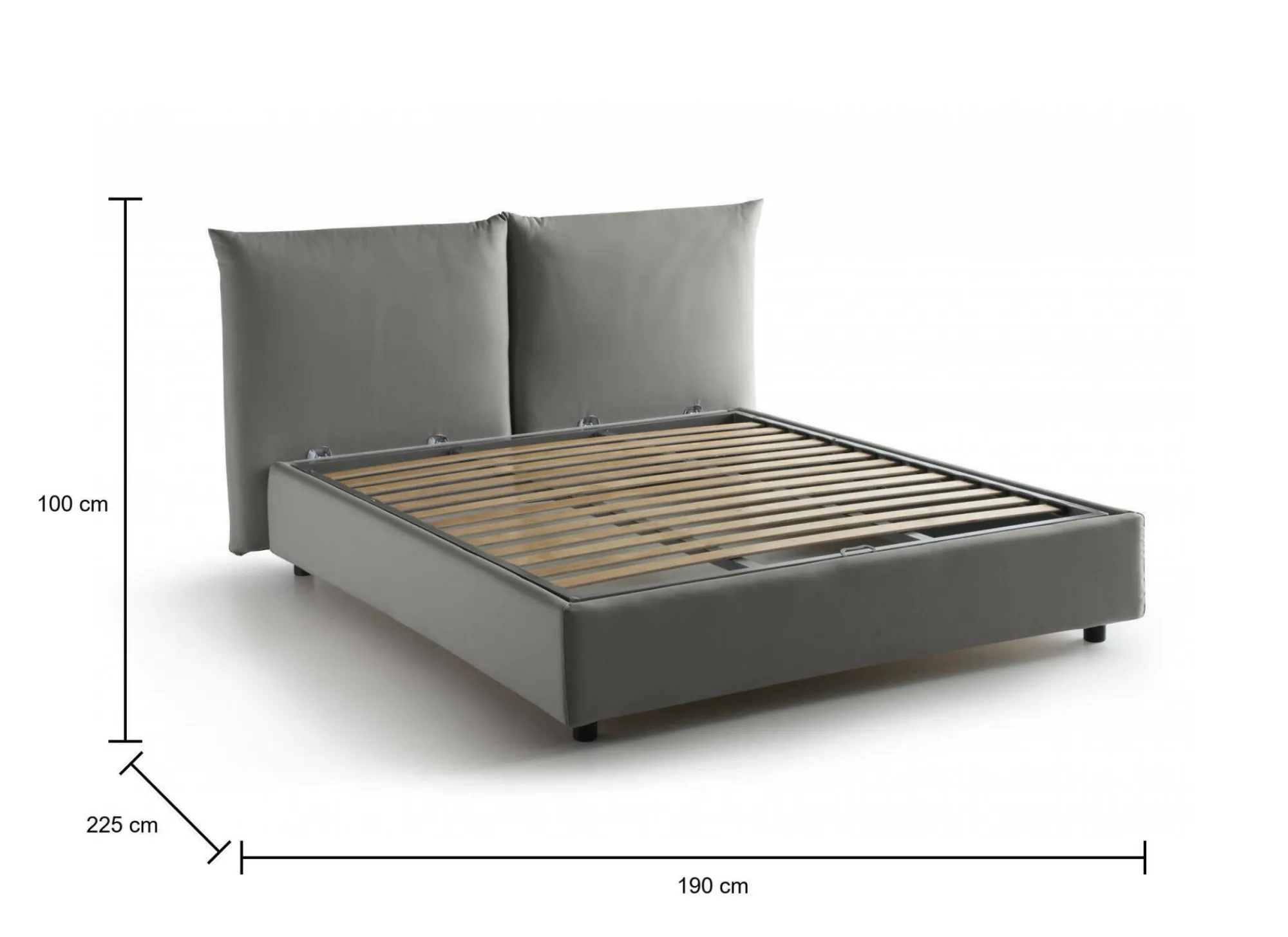 Letto matrimoniale Aghineo, adatto per materasso Cm 160x200,<Dmora Sale