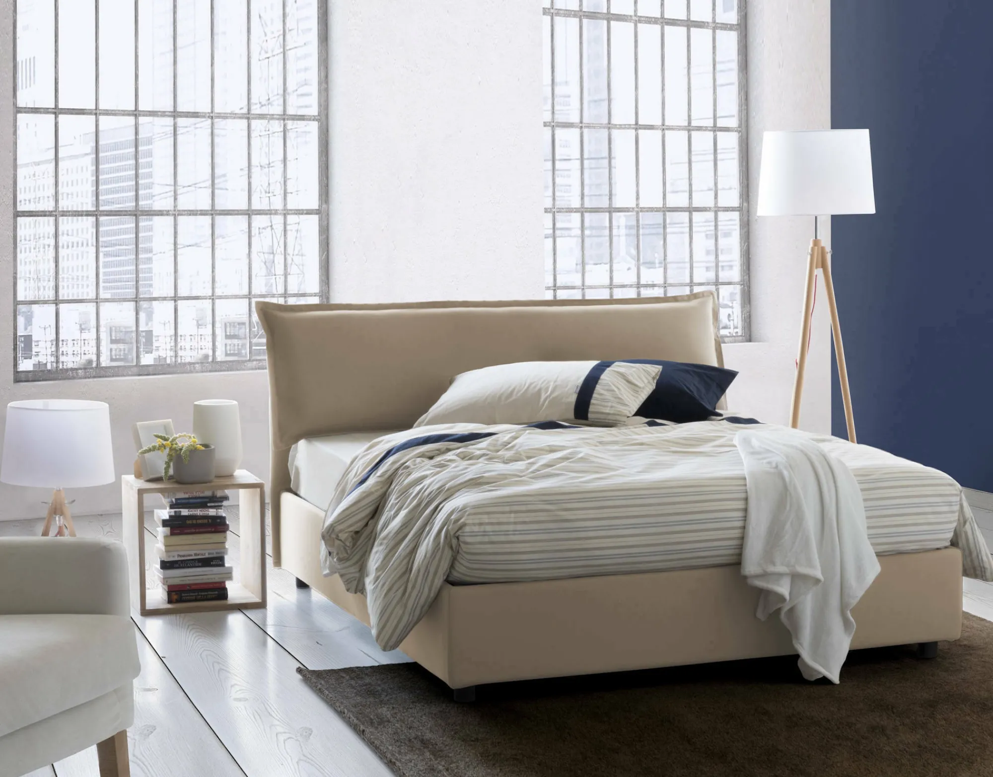 Letto matrimoniale Aishia, con materasso Cm 160x200 incluso,<Dmora Best Sale