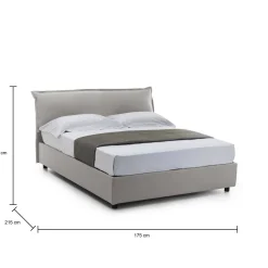 Letto matrimoniale Aishia, con materasso Cm 160x200 incluso,<Dmora Sale