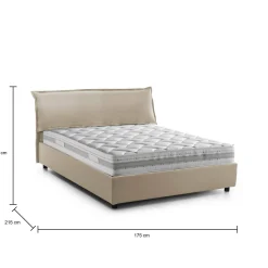 Letto matrimoniale Aishia, con materasso Cm 160x200 incluso,<Dmora Best Sale