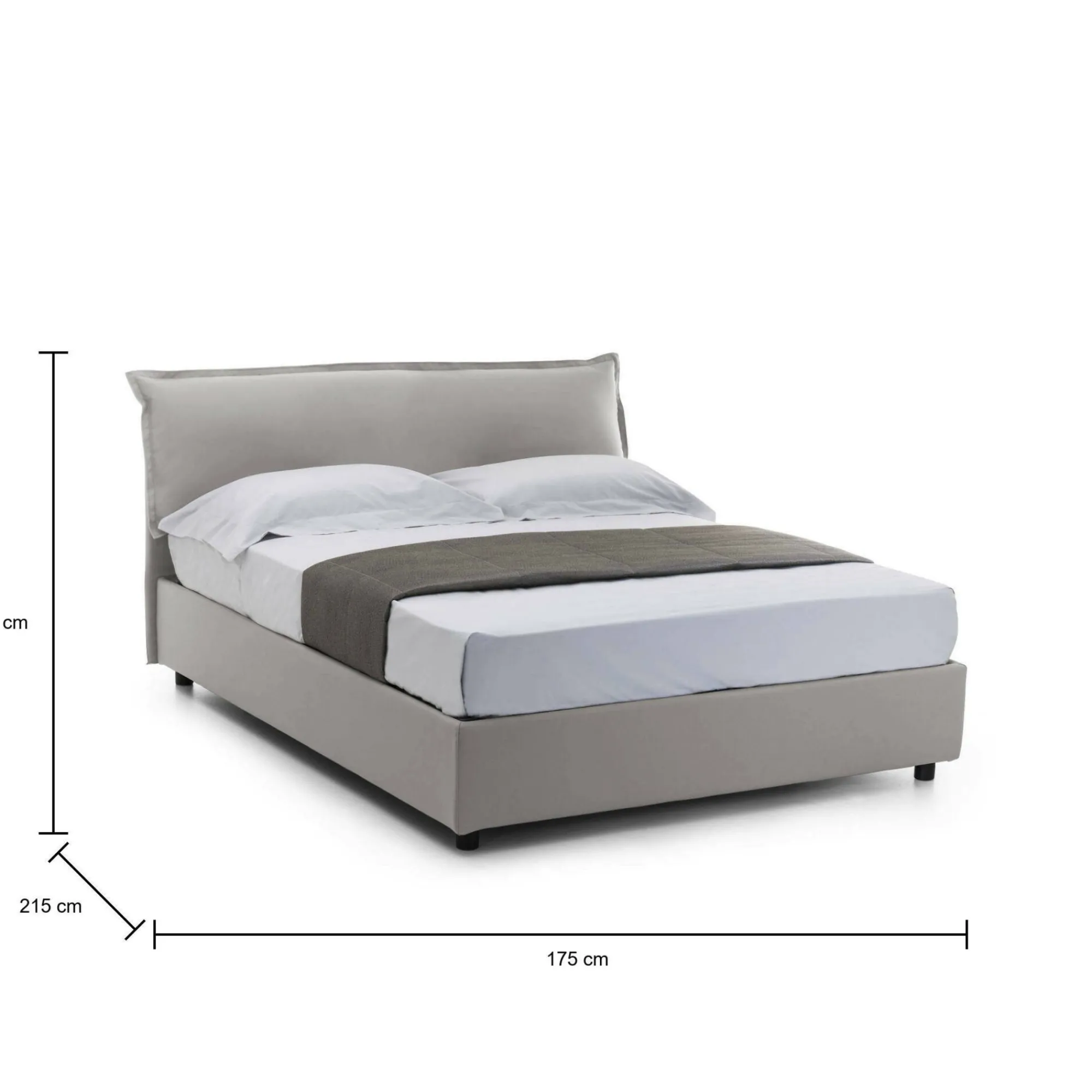 Letto matrimoniale Aishia, con materasso Cm 160x200 incluso,<Dmora Sale