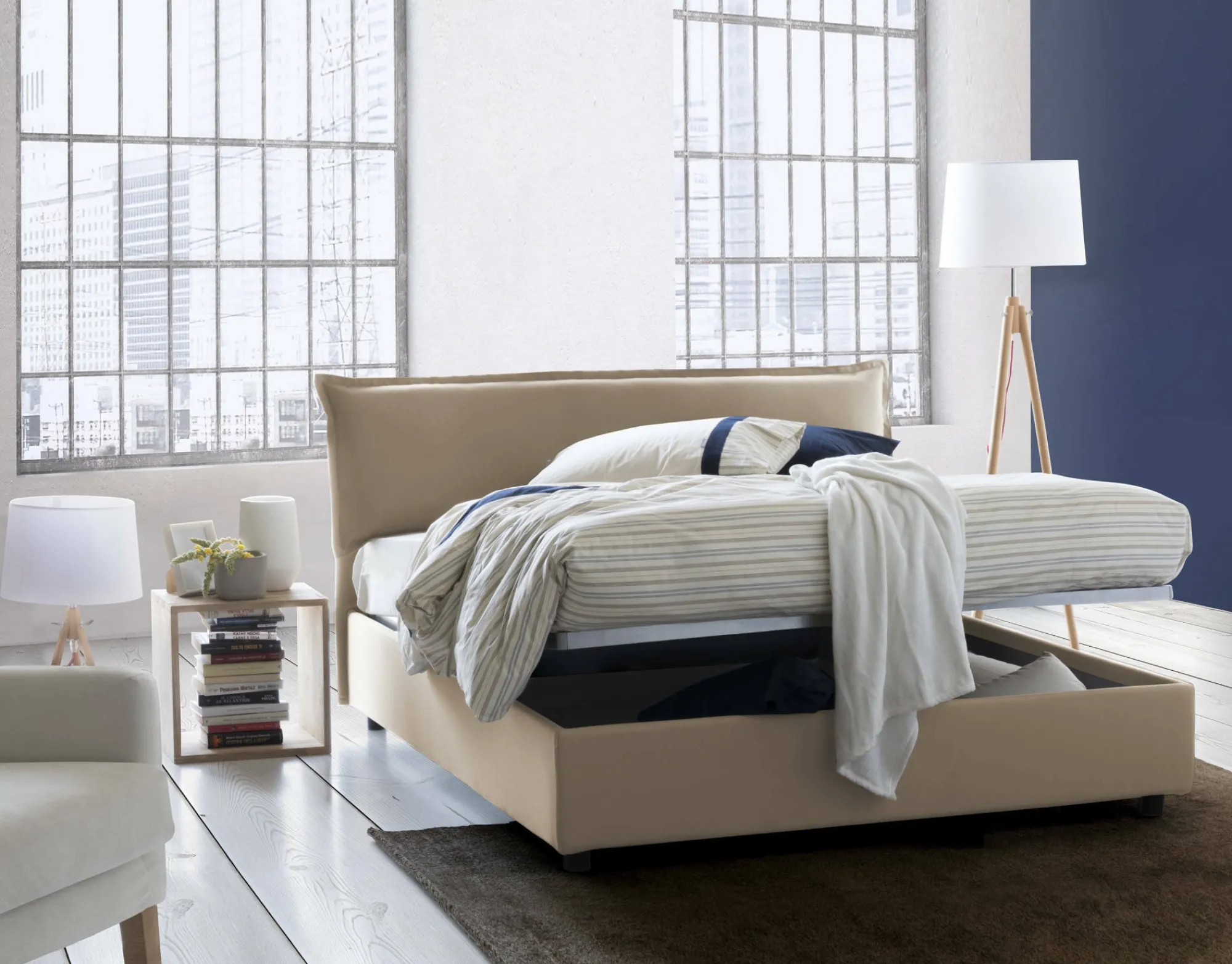 Letto matrimoniale Aishia, con materasso Cm 160x200 incluso,<Dmora Best Sale