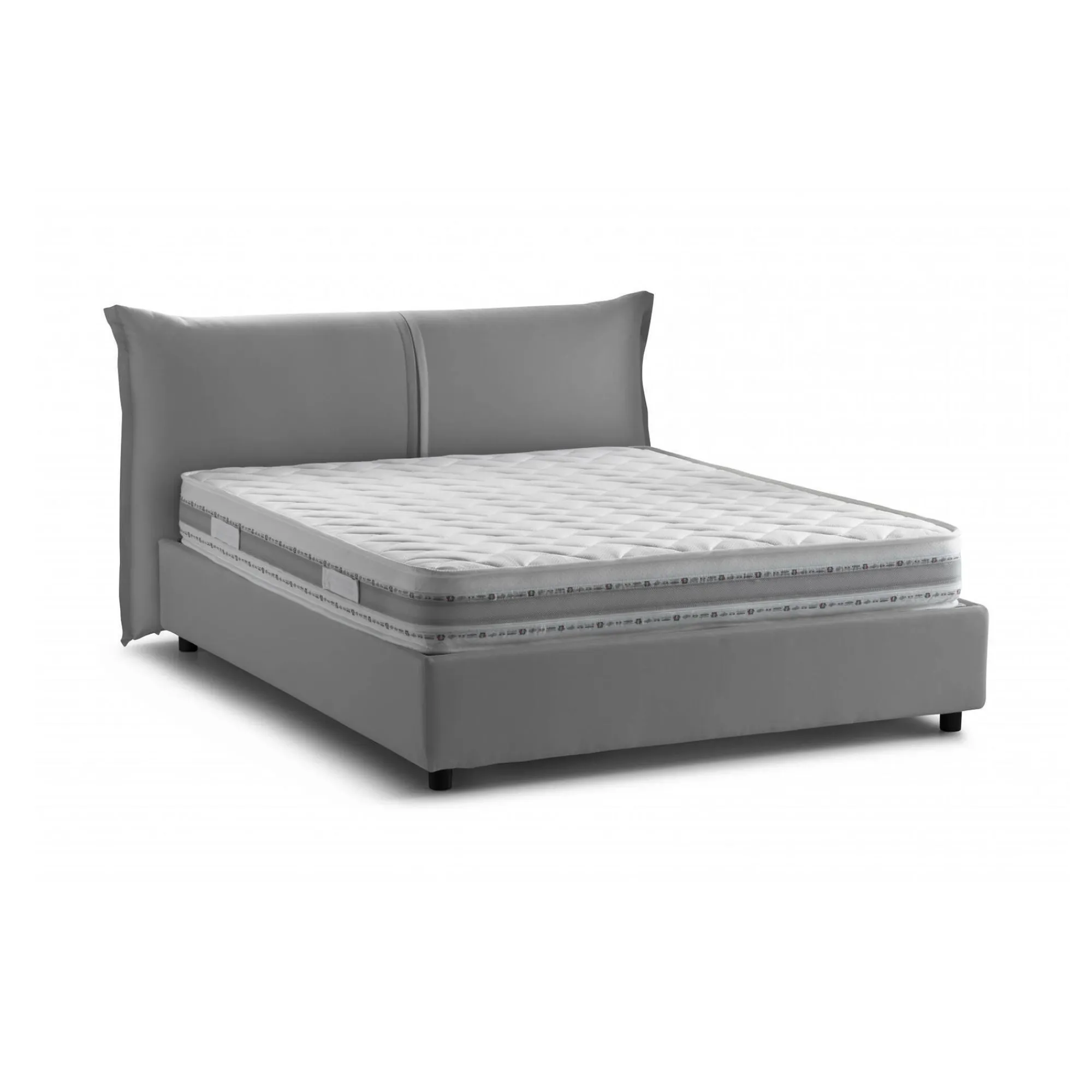 Letto matrimoniale Akio, con materasso 160x190 Cm incluso,<Dmora New