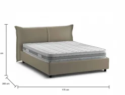 Letto matrimoniale Akio, con materasso 160x190 Cm incluso,<Dmora Hot
