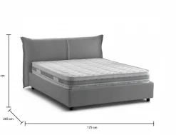 Letto matrimoniale Akio, con materasso 160x190 Cm incluso,<Dmora New