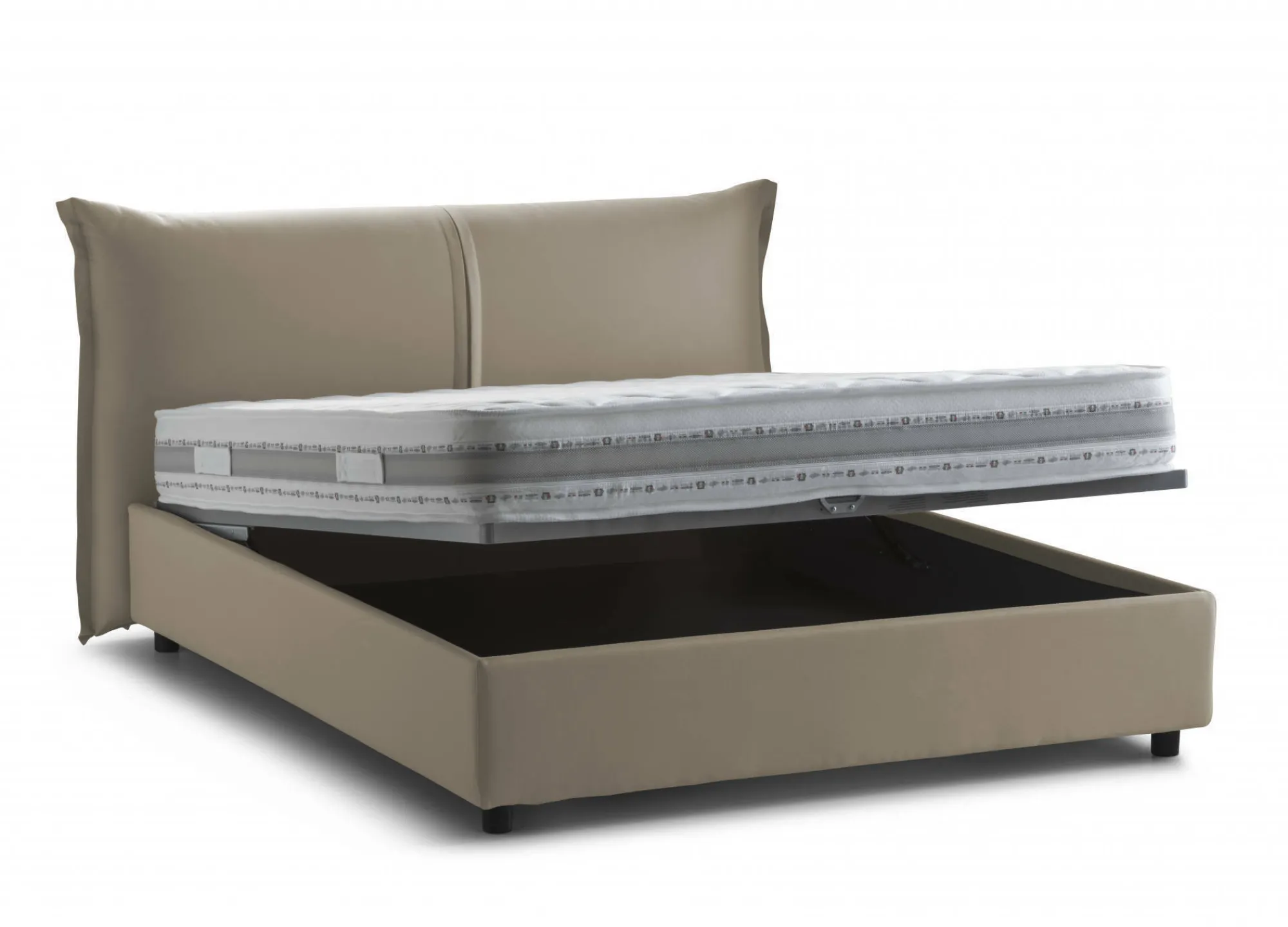Letto matrimoniale Akio, con materasso 160x190 Cm incluso,<Dmora Hot