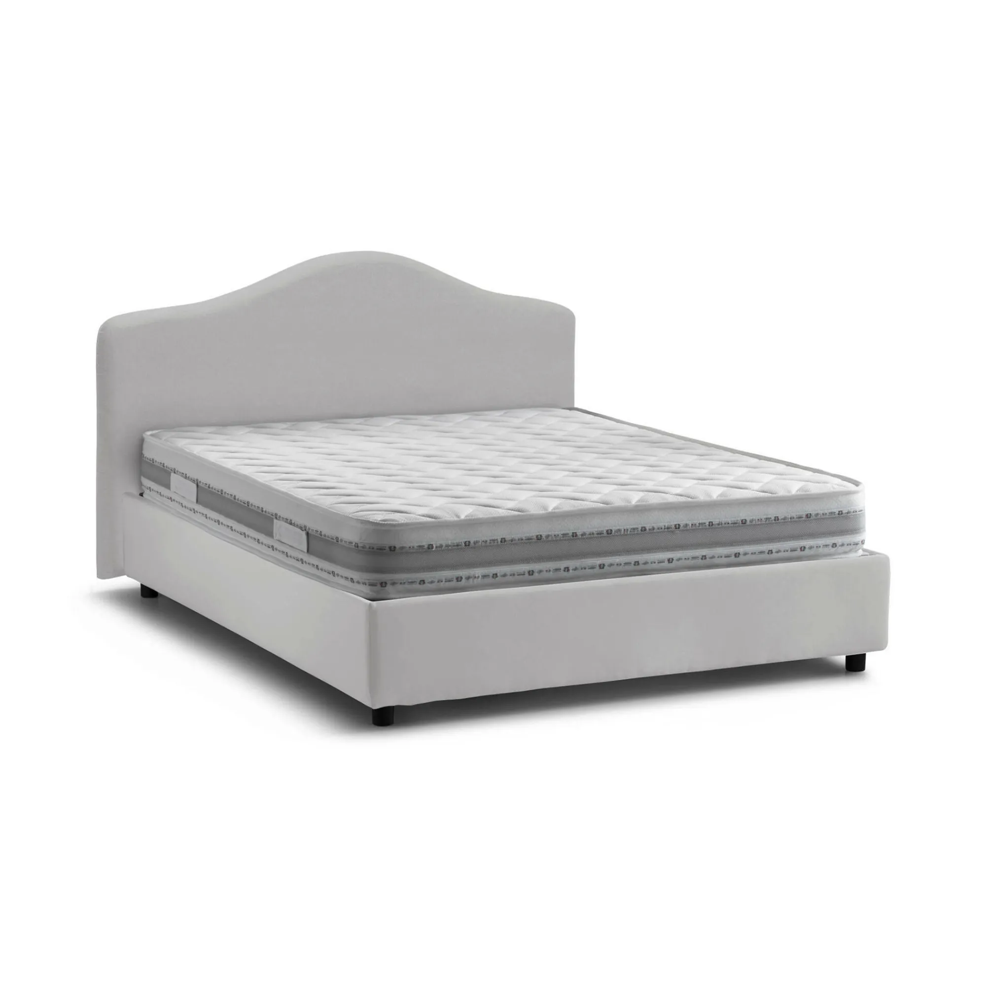 Letto matrimoniale Akym, con materasso Cm 160x190 incluso,<Dmora Best