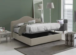 Letto matrimoniale Akym, con materasso Cm 160x190 incluso,<Dmora Flash Sale