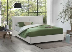 Letto matrimoniale Alabaster, adatto per materasso Cm 160x190,<Dmora Flash Sale