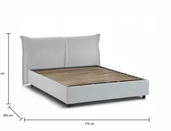 Letto matrimoniale Alabaster, adatto per materasso Cm 160x190,<Dmora Flash Sale