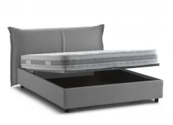 Letto matrimoniale Alabaster, adatto per materasso Cm 160x190,<Dmora Hot