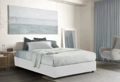 Letto matrimoniale Alaska, adatto per materasso Cm 160x200,<Dmora New