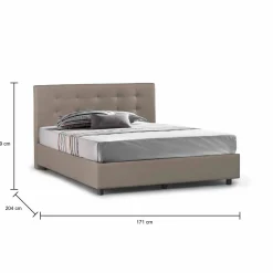 Letto matrimoniale Albanio, adatto per materasso 160x190 cm,<Dmora Clearance