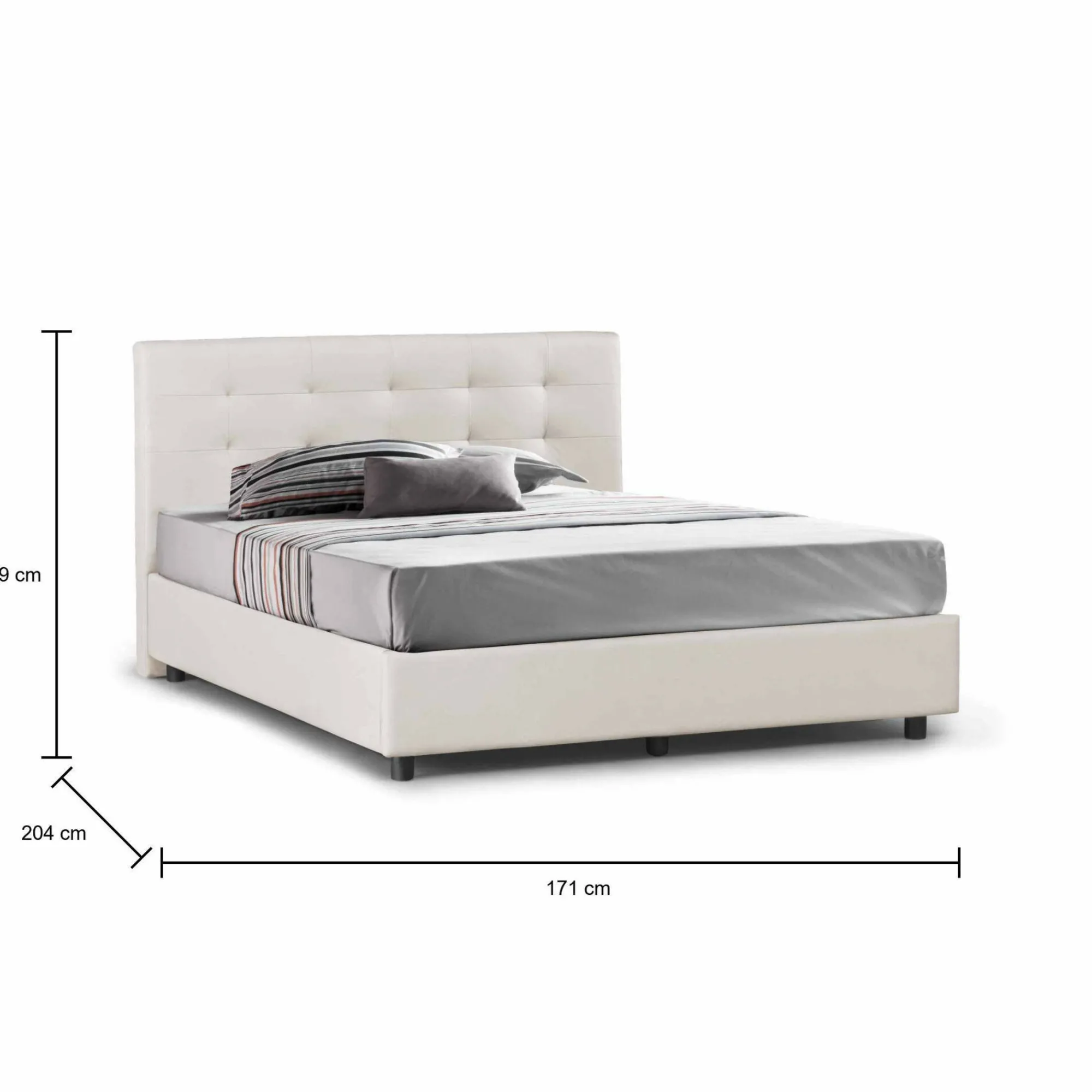Letto matrimoniale Albanio, adatto per materasso 160x190 cm,<Dmora Flash Sale