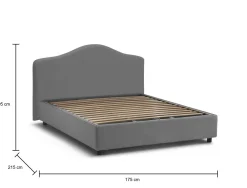 Letto matrimoniale Alborella, adatto per materasso Cm 160x200,<Dmora Online
