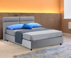 Letto matrimoniale Alcatron, Adatto a materasso Cm 160x190,<Dmora Cheap