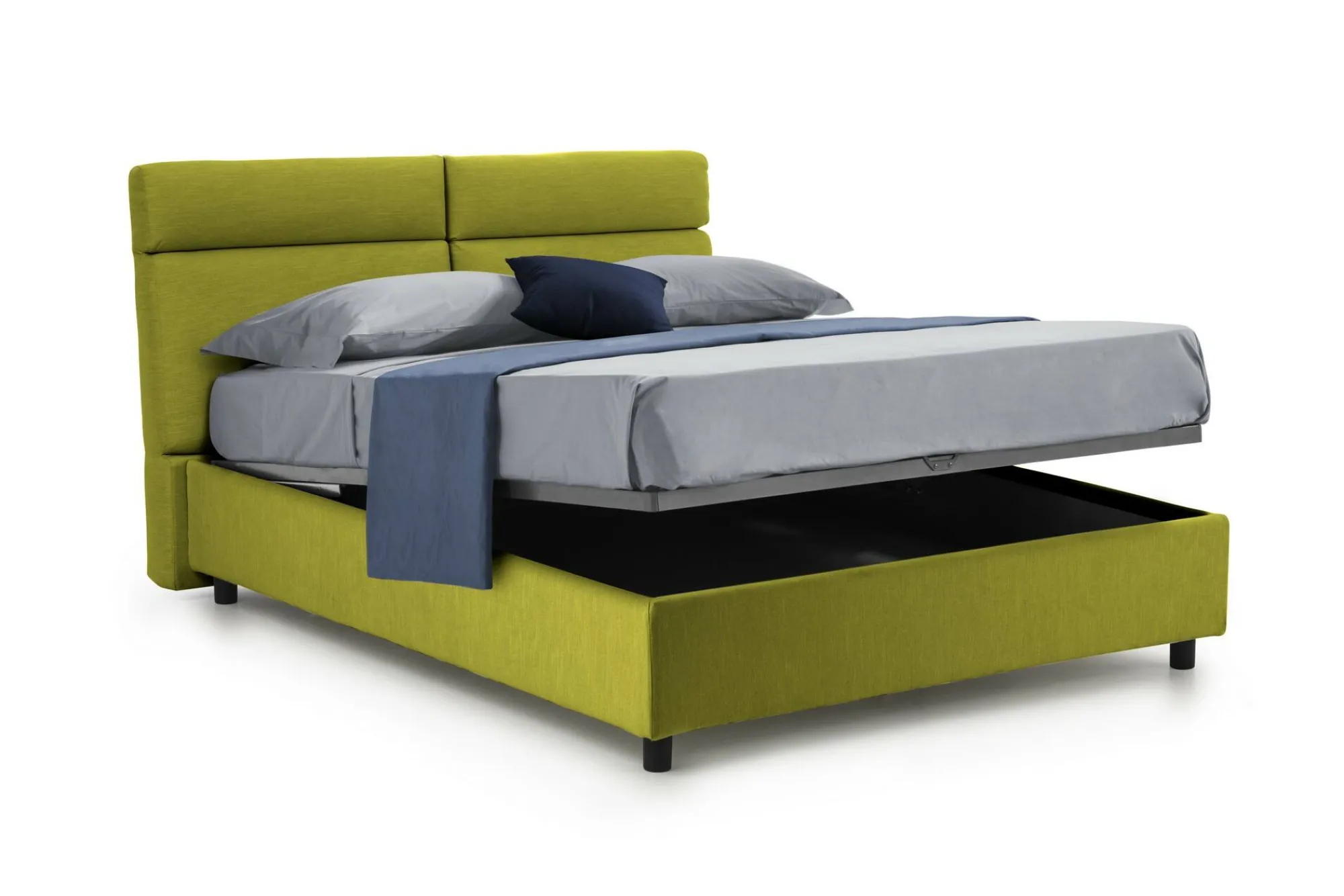 Letto matrimoniale Alcatron, Adatto a materasso Cm 160x190,<Dmora Discount