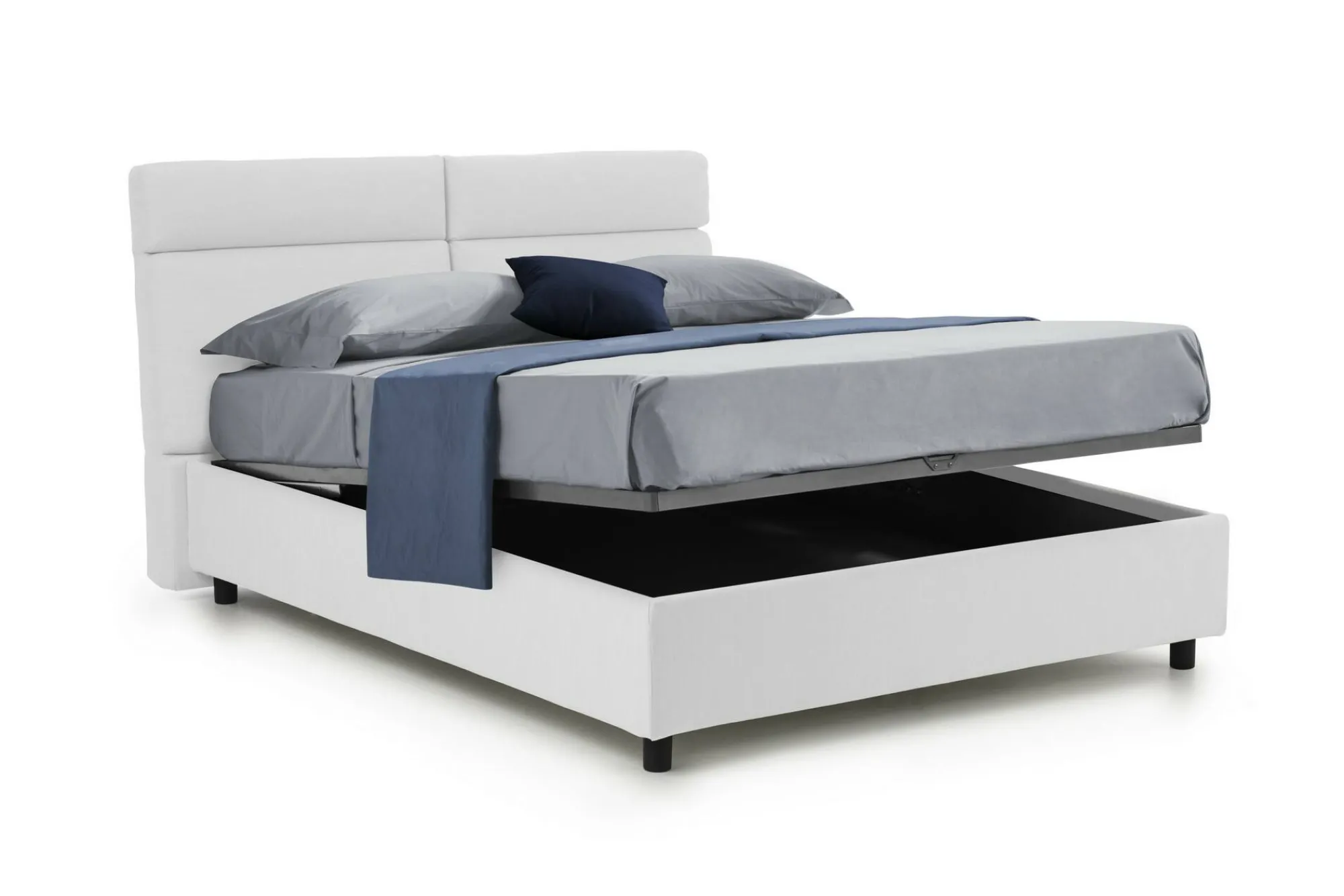 Letto matrimoniale Alcatron, Adatto a materasso Cm 160x190,<Dmora Best