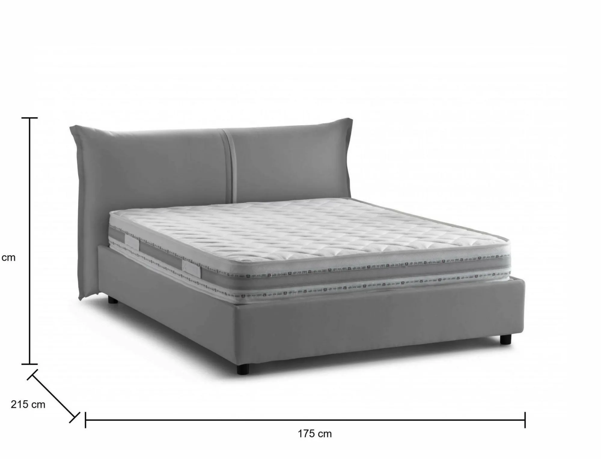 Letto matrimoniale Aldus, con materasso Cm 160x200 incluso,<Dmora Best Sale