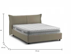Letto matrimoniale Aldus, con materasso Cm 160x200 incluso,<Dmora Flash Sale