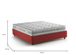Letto matrimoniale Alessander, con materasso Cm 160x200 incluso,<Dmora Flash Sale