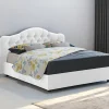 Letto matrimoniale Alfer, Con materasso Cm 160x200 incluso,<Dmora Hot