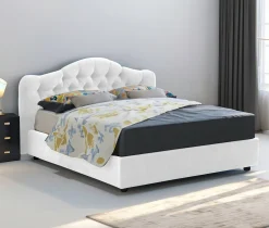 Letto matrimoniale Alfer, Con materasso Cm 160x200 incluso,<Dmora Hot