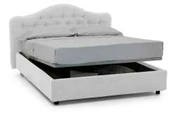 Letto matrimoniale Alfer, Con materasso Cm 160x200 incluso,<Dmora Hot