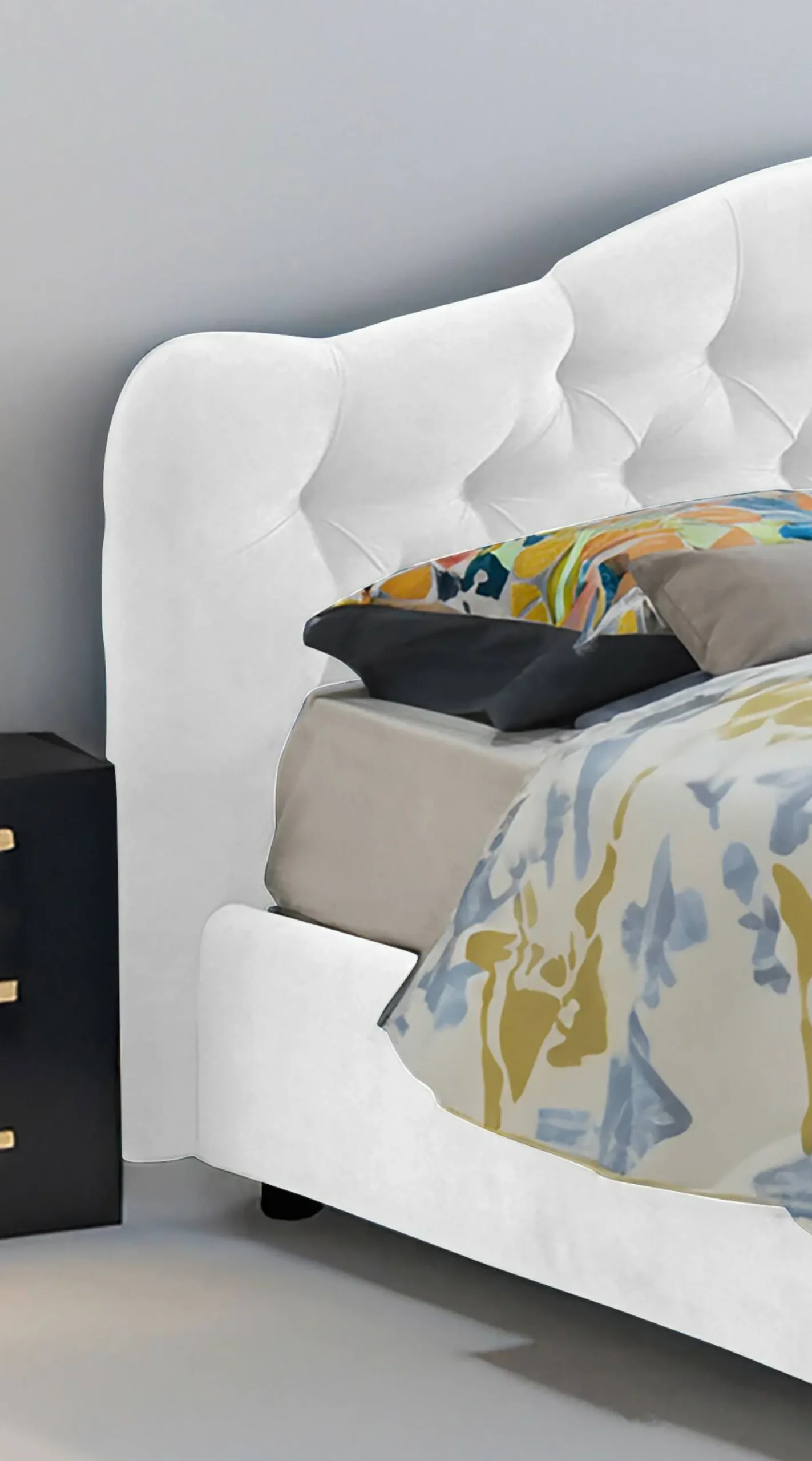 Letto matrimoniale Alfer, Con materasso Cm 160x200 incluso,<Dmora Hot