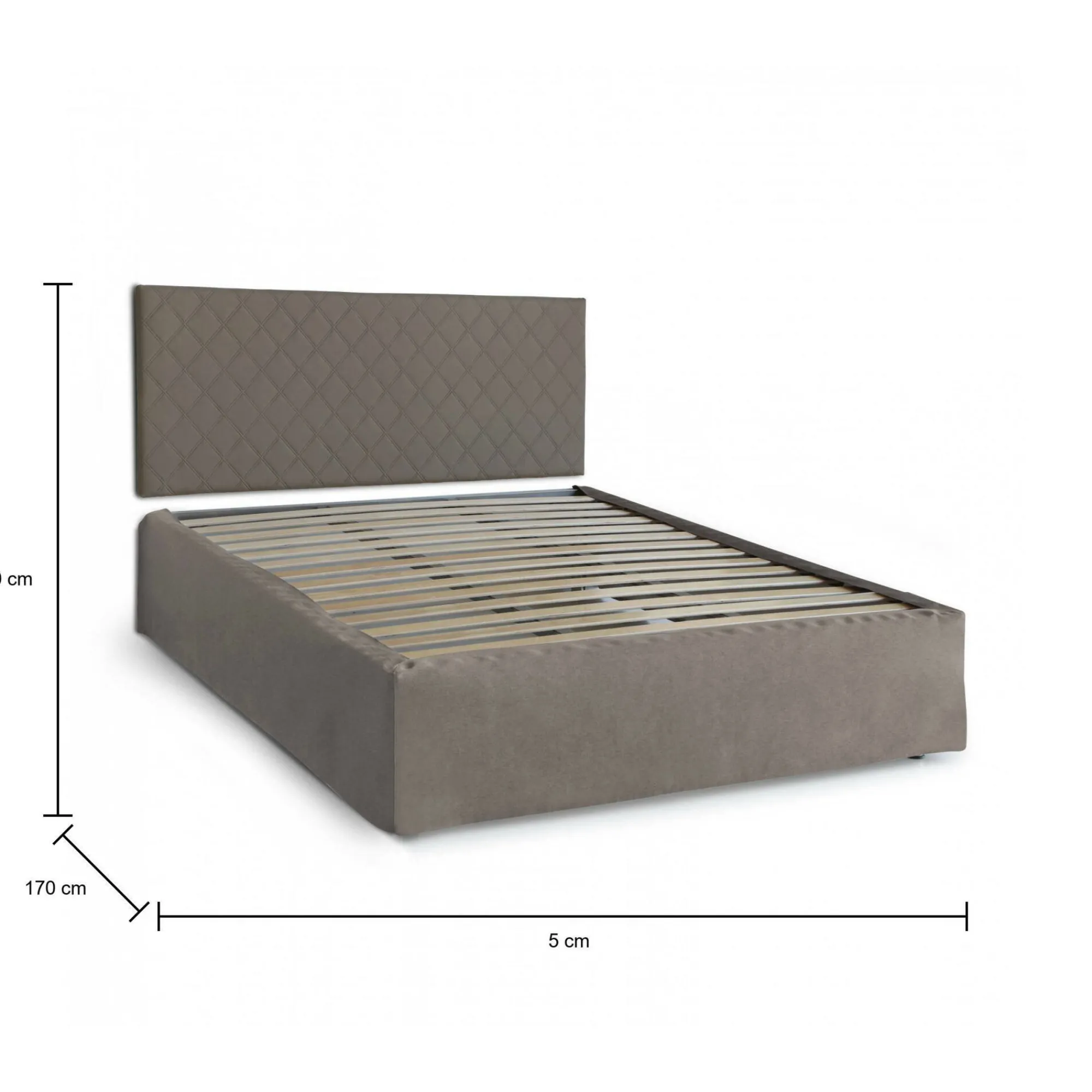 Letto matrimoniale Alfredo, adatta a materasso da Cm 160x190,<Dmora Sale