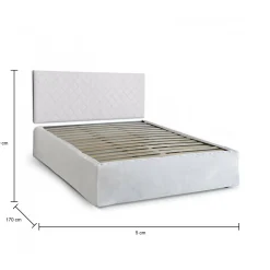 Letto matrimoniale Alfredo, adatta a materasso da Cm 160x190,<Dmora Sale