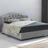 Letto matrimoniale Allik, Con materasso Cm 160x190 incluso,<Dmora Online