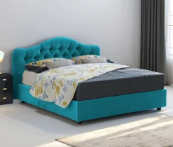 Letto matrimoniale Allik, Con materasso Cm 160x190 incluso,<Dmora Fashion