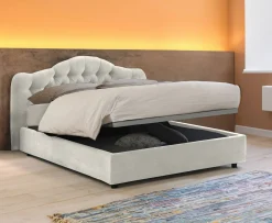 Letto matrimoniale Allik, Con materasso Cm 160x190 incluso,<Dmora Store