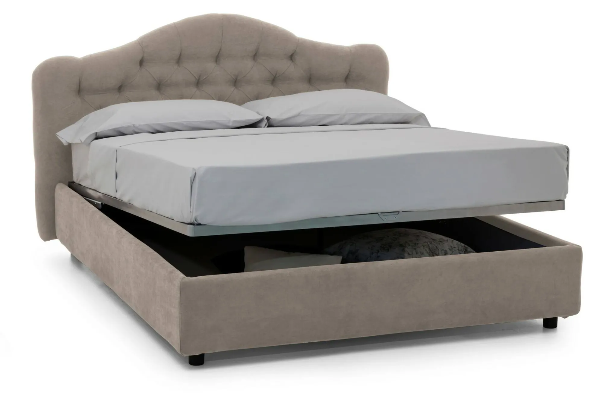 Letto matrimoniale Allik, Con materasso Cm 160x190 incluso,<Dmora Store