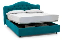 Letto matrimoniale Allik, Con materasso Cm 160x190 incluso,<Dmora Fashion