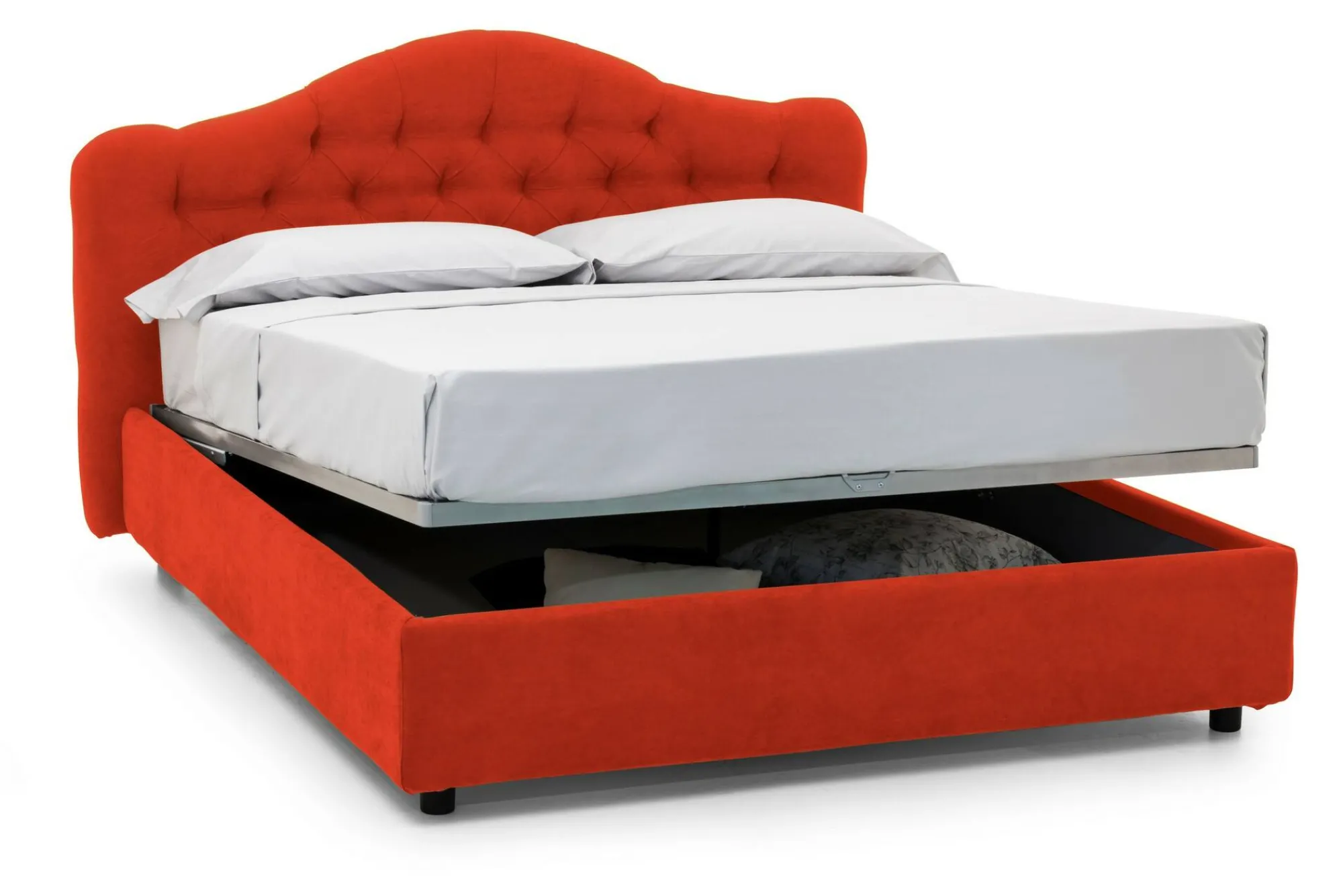 Letto matrimoniale Allik, Con materasso Cm 160x190 incluso,<Dmora Fashion
