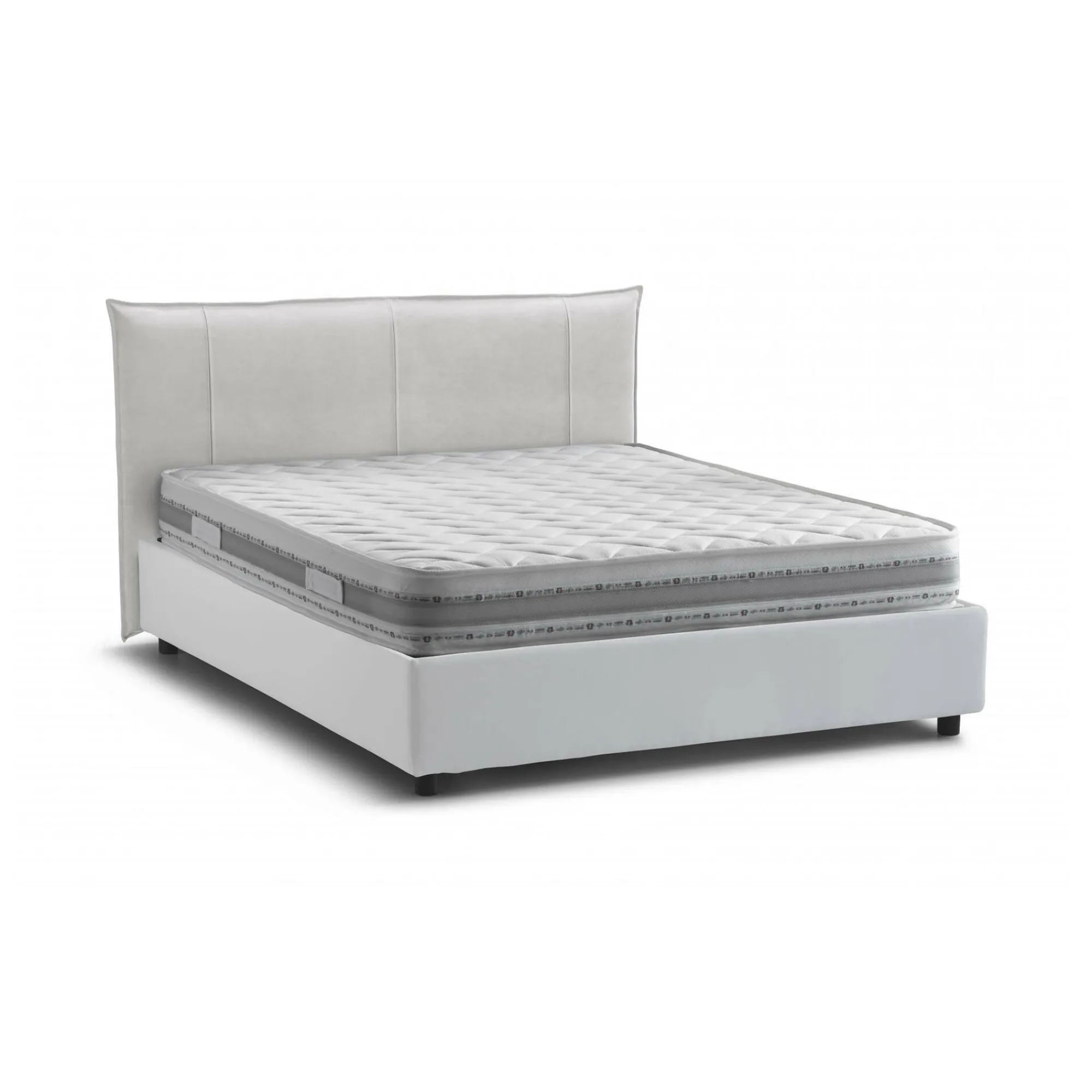 Letto matrimoniale Almond, con materasso 160x190 Cm incluso,<Dmora Shop