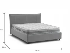 Letto matrimoniale Almond, con materasso 160x190 Cm incluso,<Dmora Hot