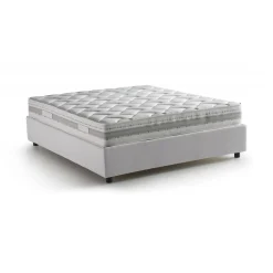 Letto matrimoniale Aluin, con materasso Cm 160x200 incluso,<Dmora Discount